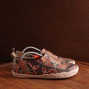 Uin Slip On Shoes Womens Size 8 Multicolor Boho Casual Art To Wear Flat Shoes